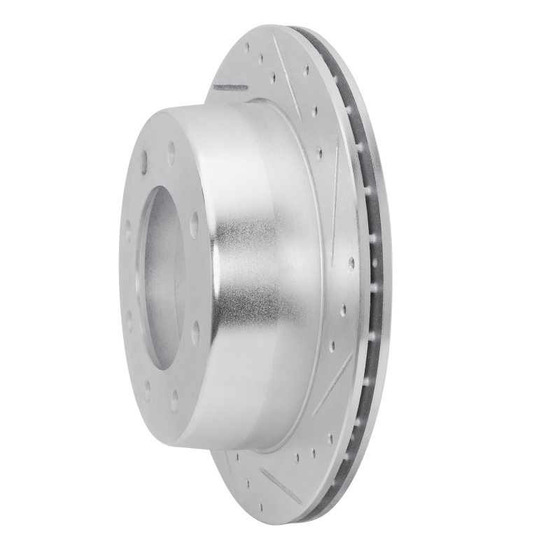 Cadillac DTS Brake Rotor (1) - Rear Right - R1 Concepts - Drilled & Slotted - Silver - `00-`11